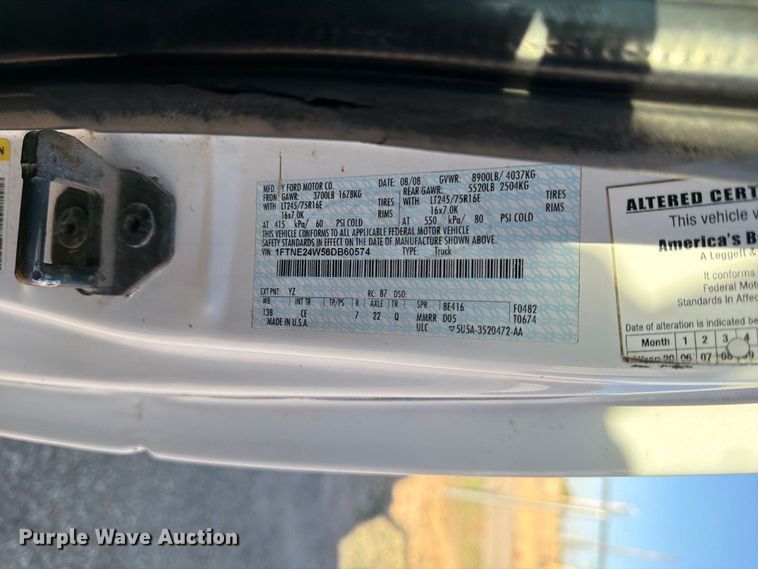 image for item EP7922 2008 Ford E250 van