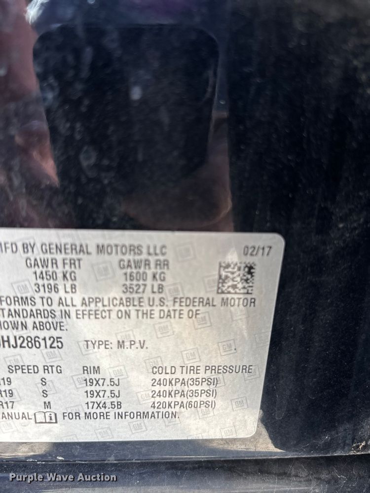 image for item ER3427 2017 Buick Enclave SUV