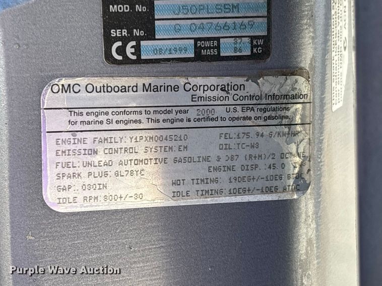 image for item ER3428 2000 Lowe 160W boat