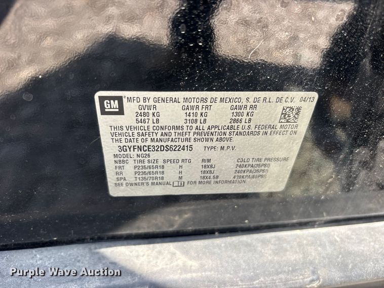image for item ES8187 2013 Cadillac SRX SUV