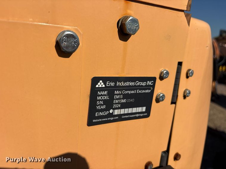 image for item ES8390 2024 Erie EM15 mini excavator
