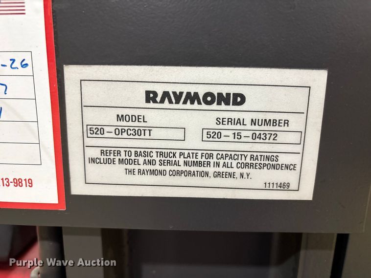 image for item ET8685 2015 Raymond 520-OPC30TT order picker
