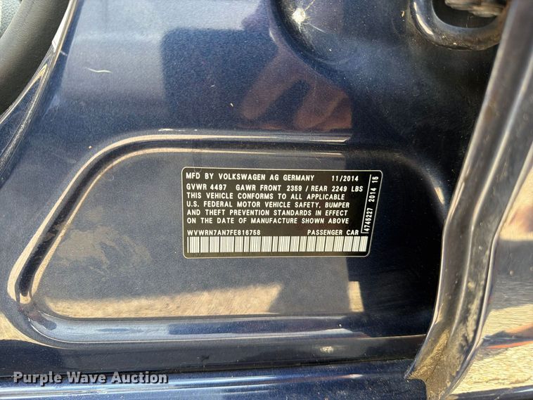 image for item EU0960 2015 Volkswagen CC 