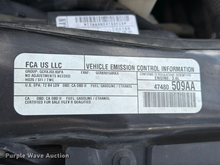 image for item EU0961 2016 Dodge Grand Caravan van