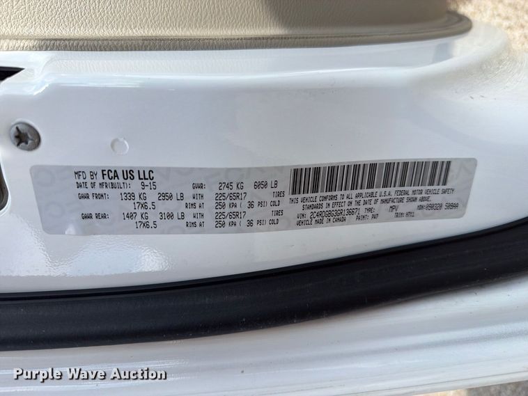 image for item EU0961 2016 Dodge Grand Caravan van