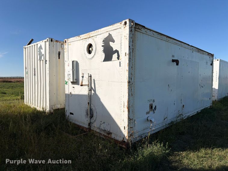 (2) portable restrooms container