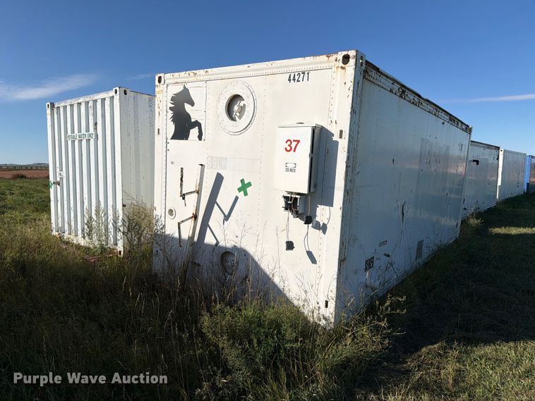 (2) portable restrooms container