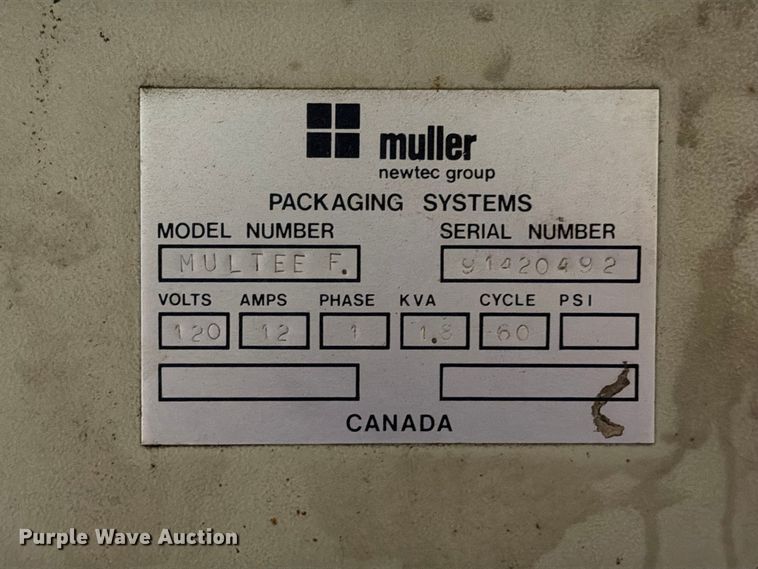 image for item EX1020 Muller Multee F. pallet wrap machine