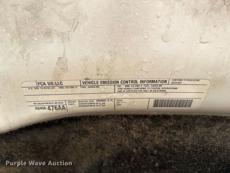 image for item EX1033 2019 RAM 1500 Crew Cab pickup truck