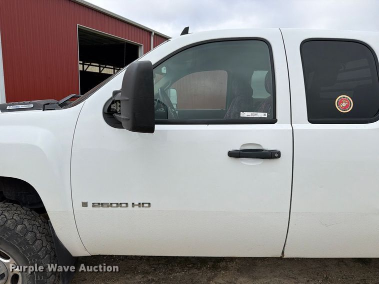 image for item EX1047 2008 Chevrolet Silverado 2500HD Ext. Cab dump flatbed pickup truck