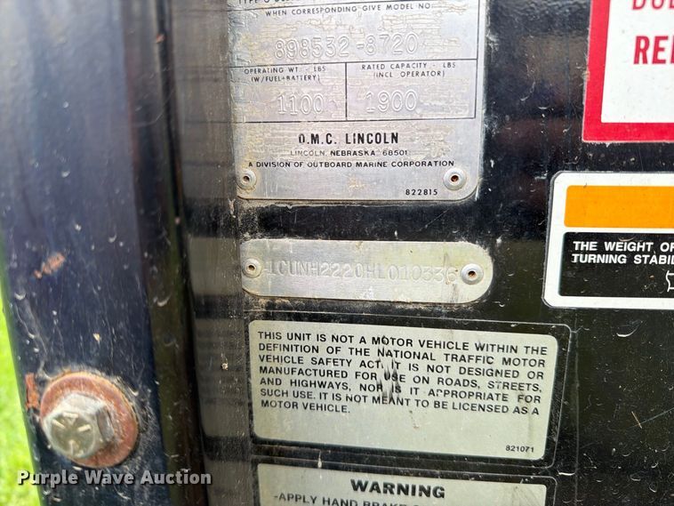 image for item EX1052 1987 Cushman Truckster utility vehicle