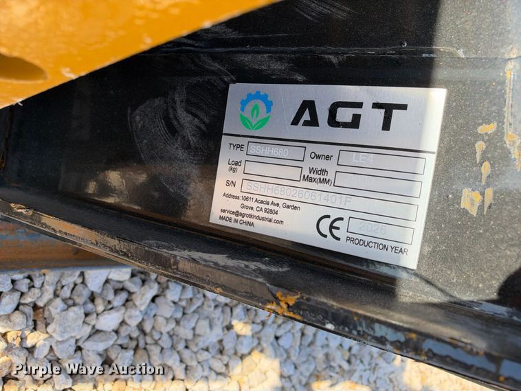 image for item EX2423 2026 AGT SSHH680 skid steer breaker