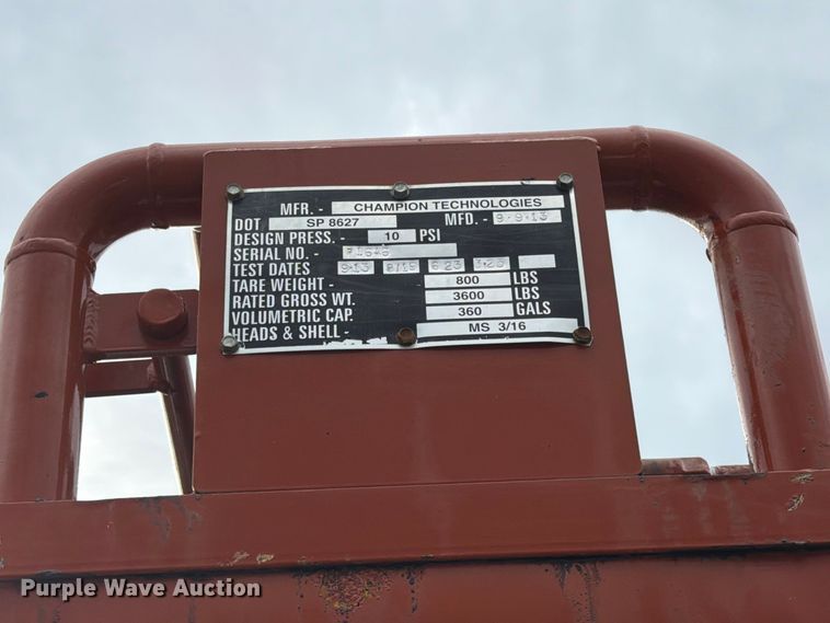 image for item FB5211 Patts Fabrication oil acidizing tank bed