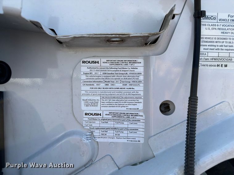 image for item FB5215 2017 Ford F-750 Super Duty flatbed truck