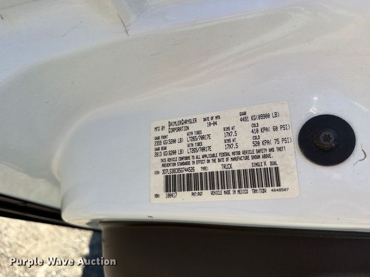 image for item FB5958 2005 Dodge Ram 3500 Crew Cab pickup truck
