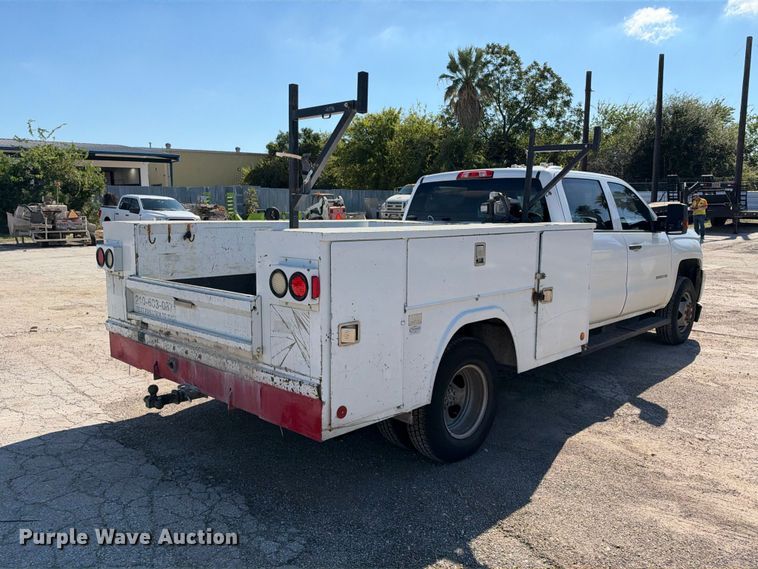 image for item FB8361 2017 Chevrolet Silverado 3500HD Crew Cab utility bed pickup truck