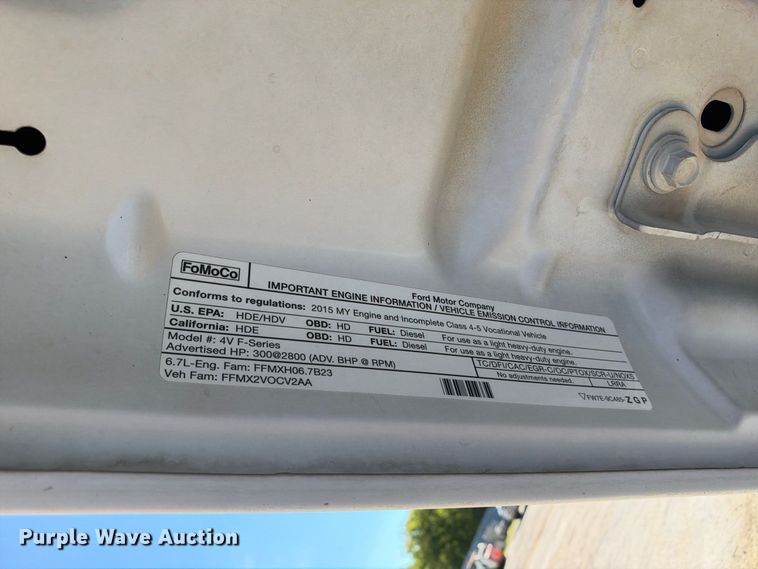 image for item FB8362 2015 Ford F550 utility / service truck