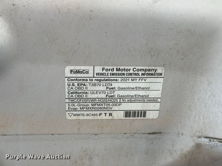 image for item FC4446 2021 Ford F150 Crew Cab pickup truck