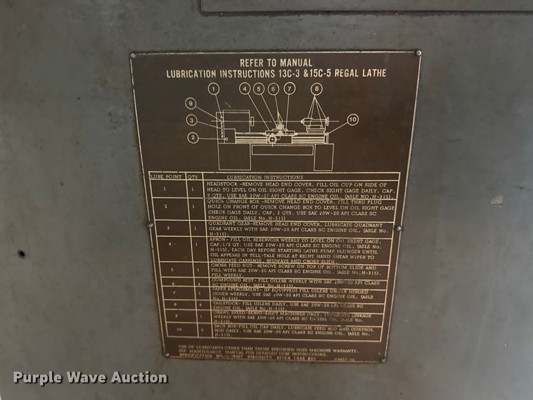 image for item FC4477 LeBlond 15C-5 lathe