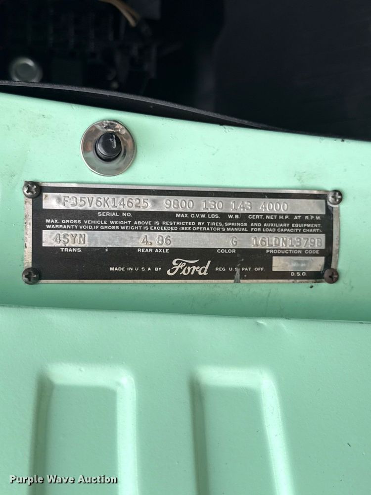 image for item FC4479 1956 Ford F350 flatbed pickup truck