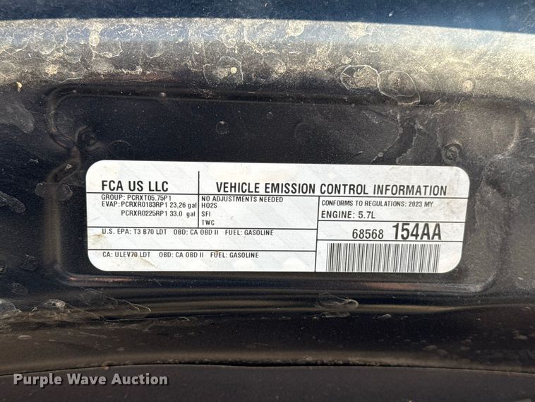 image for item FC4490 2023 Ram 1500 Crew Cab pickup truck