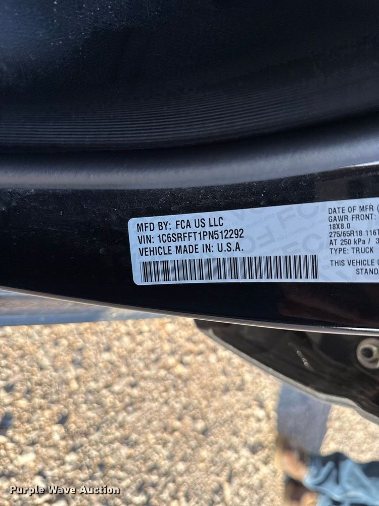 image for item FC4490 2023 Ram 1500 Crew Cab pickup truck