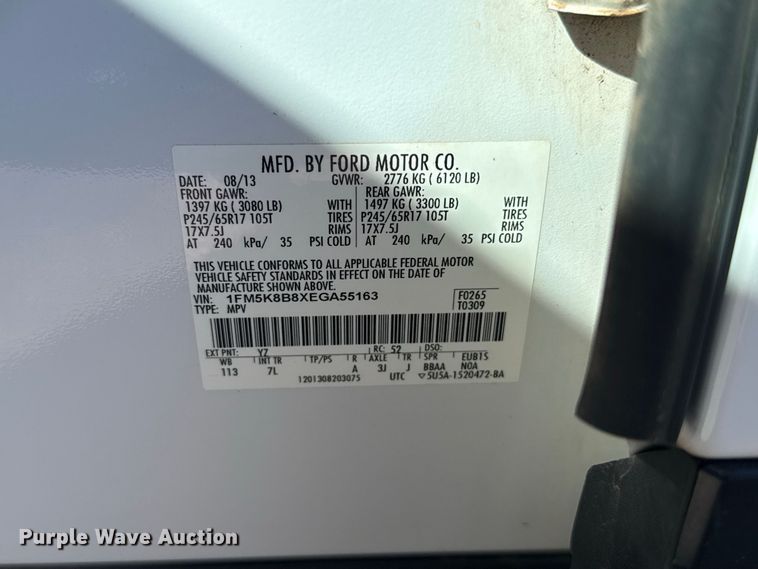image for item FC4505 2014 Ford Explorer SUV