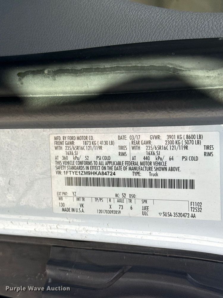 image for item FC4515 2017 Ford Transit 150 van