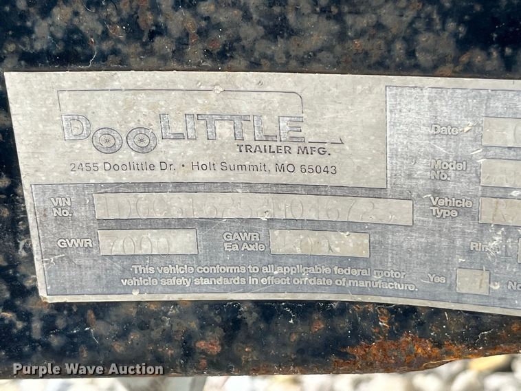 image for item FG0756 2002 DooLittle enclosed cargo trailer