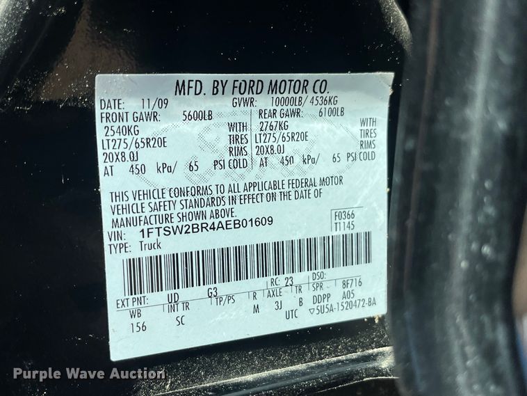 image for item FG0766 2010 Ford F250 Super Duty King Ranch Crew Cab pickup truck