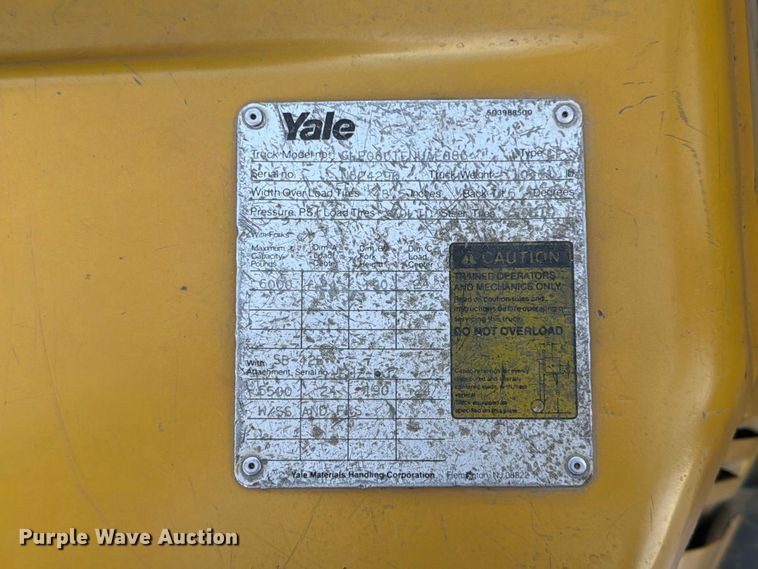 image for item FG0785 Yale GLP060TENUAE086 forklift