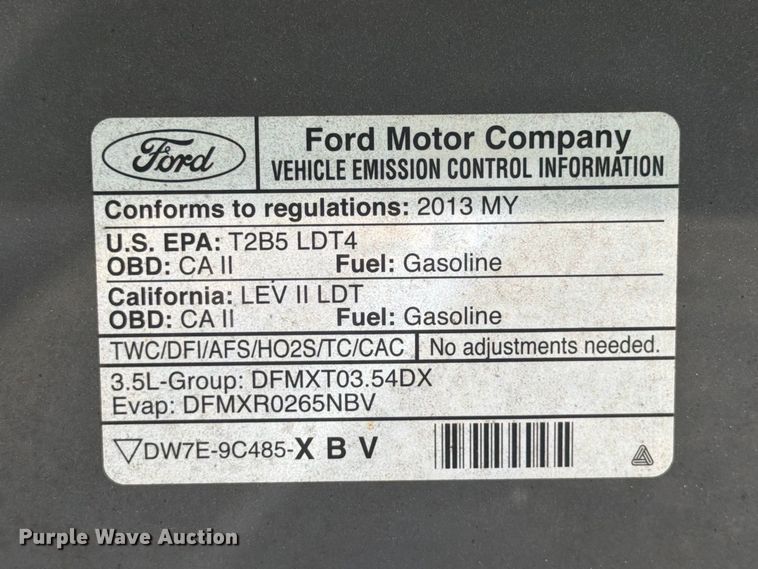 image for item FG3042 2013 Ford F150 Ext. Cab pickup truck