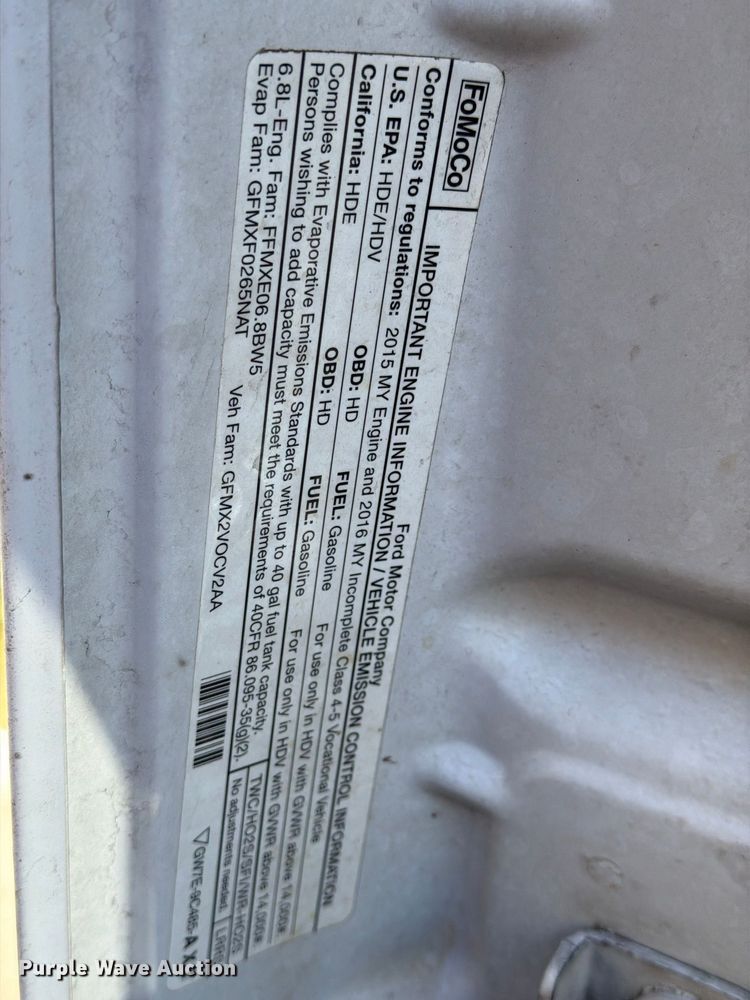 image for item FG3043 2016 Ford F550 Ext. Cab flatbed truck
