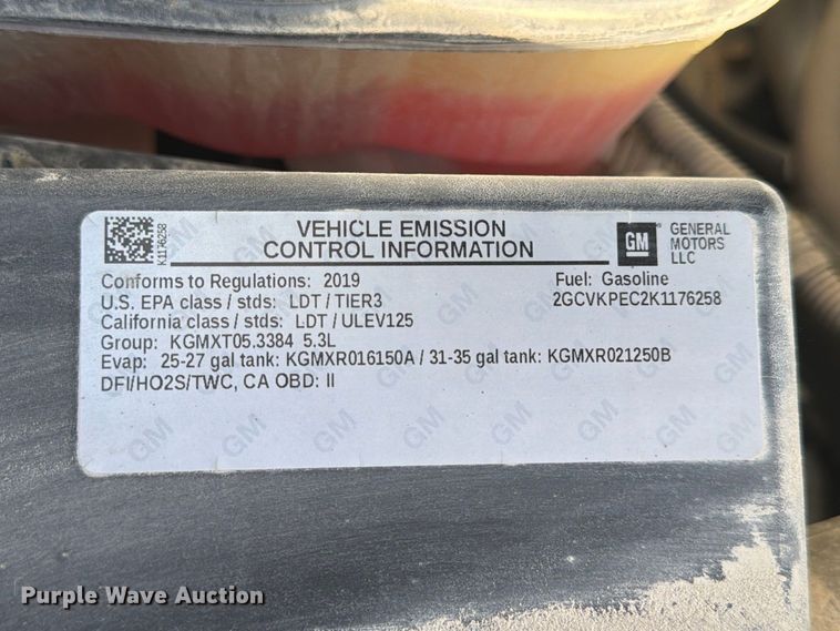 image for item FJ2022 2019 Chevrolet Silverado 1500 Ext. Cab pickup truck