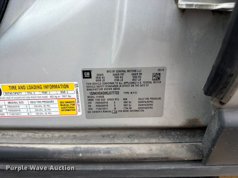 image for item FK3495 2014 Chevrolet Traverse SUV