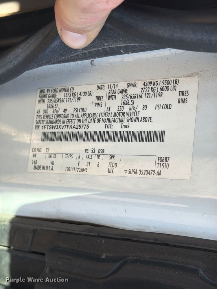 image for item FK3824 2015 Ford Transit 350 delivery van