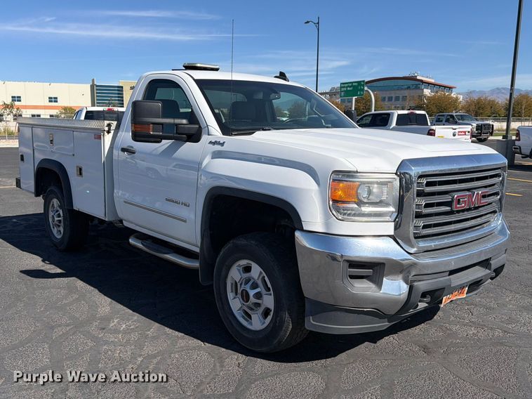 image for item FK4663 2016 GMC Sierra 2500HD utility bed pickup truck
