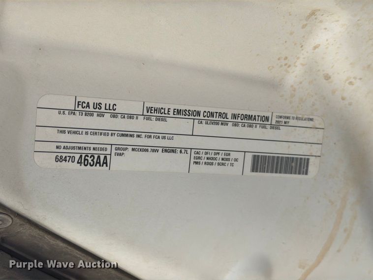 image for item FK4665 2021 RAM 2500 Crew Cab pickup truck