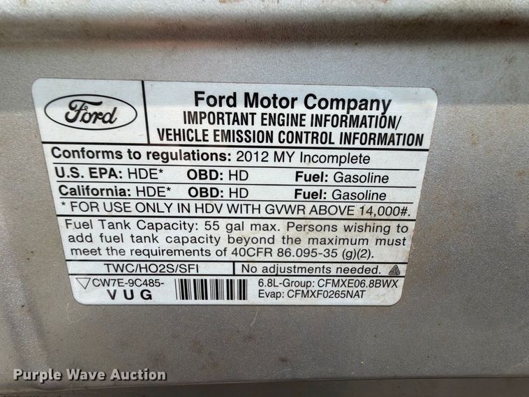 image for item FK5254 2012 Ford E450 RV