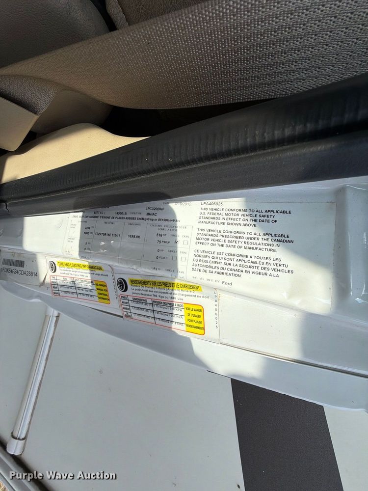 image for item FK5254 2012 Ford E450 RV