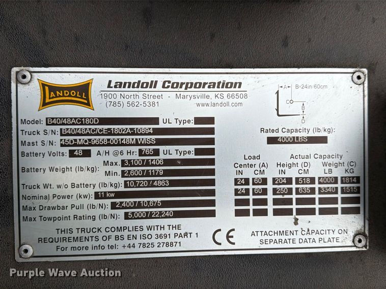 image for item FT3021 2018 Bendi B40AC forklift