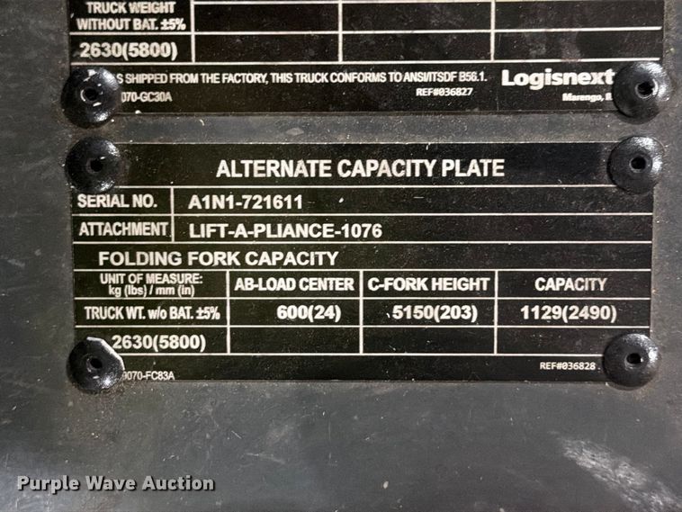 image for item FT3023 2015 Nissan A1N1L15V forklift