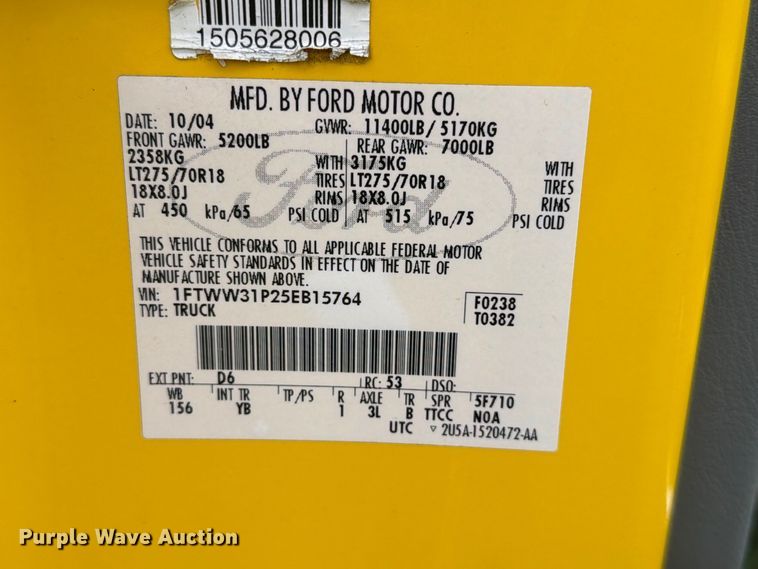 image for item FT6801 2005 Ford F350 Super Duty Amarillo Crew Cab pickup truck