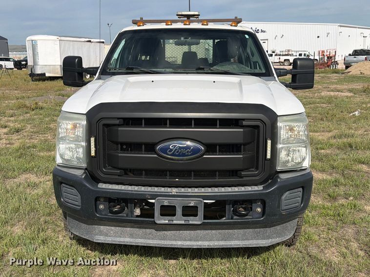 image for item FT6835 2012 Ford F350 Super Duty Crew Cab dump flatbed pickup truck