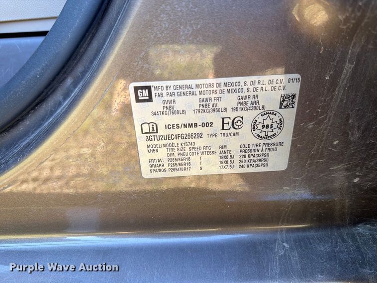 image for item FT7536 2015 GMC Sierra 1500 Crew Cab pickup truck