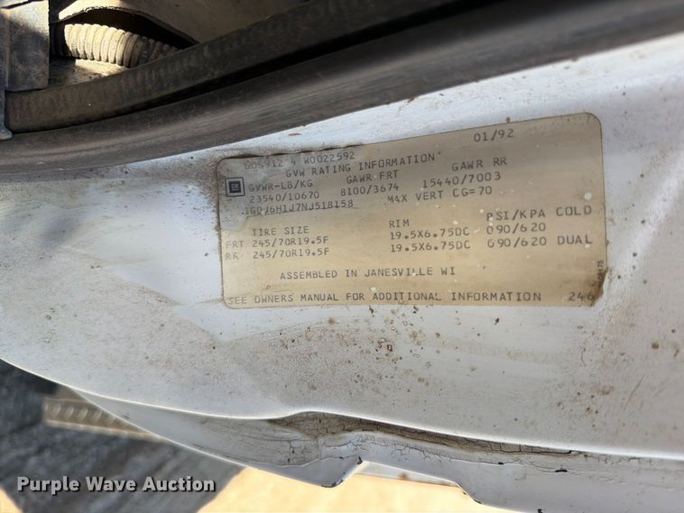 image for item FT7542 1992 GMC C6 water truck