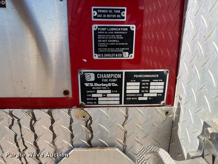 image for item FT7545 1990 International 4700 pumper fire truck