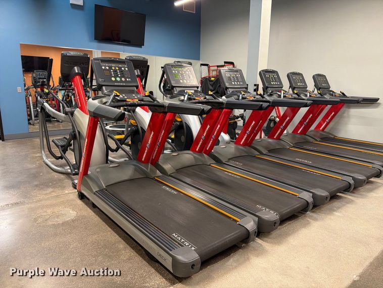 (3) Matrix T-5X-07-C treadmills