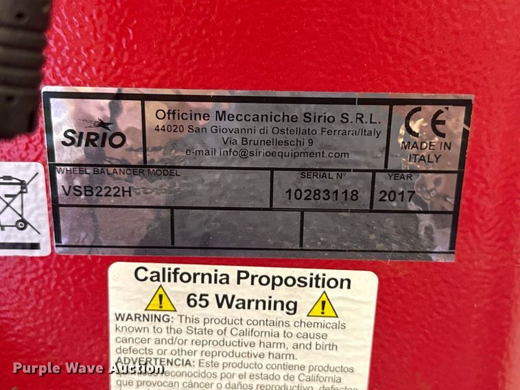 image for item ND9554 2017 Rotary VSB222H wheel balancer