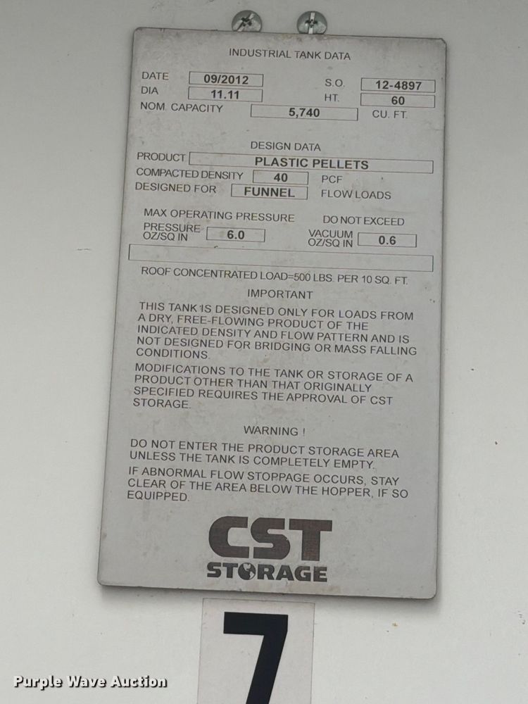 image for item NF9529 (2) CST Storage silos